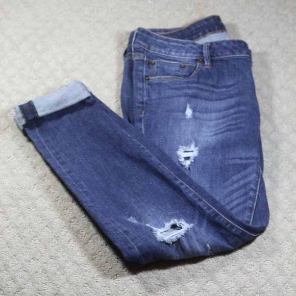 Just USA Size 5 Distressed Blue Jeans - Picture 2 of 8